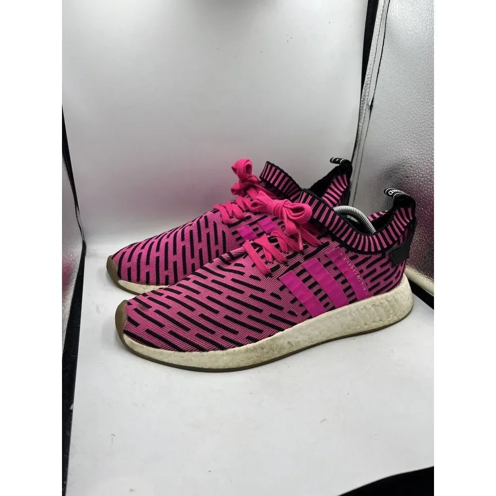 Adidas‎ Mens NMD R2 BY9697 Pink Running Shoes Sneakers Size 12